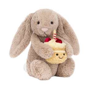 Jellycat Bashful Beige Bunny 'Birthday'